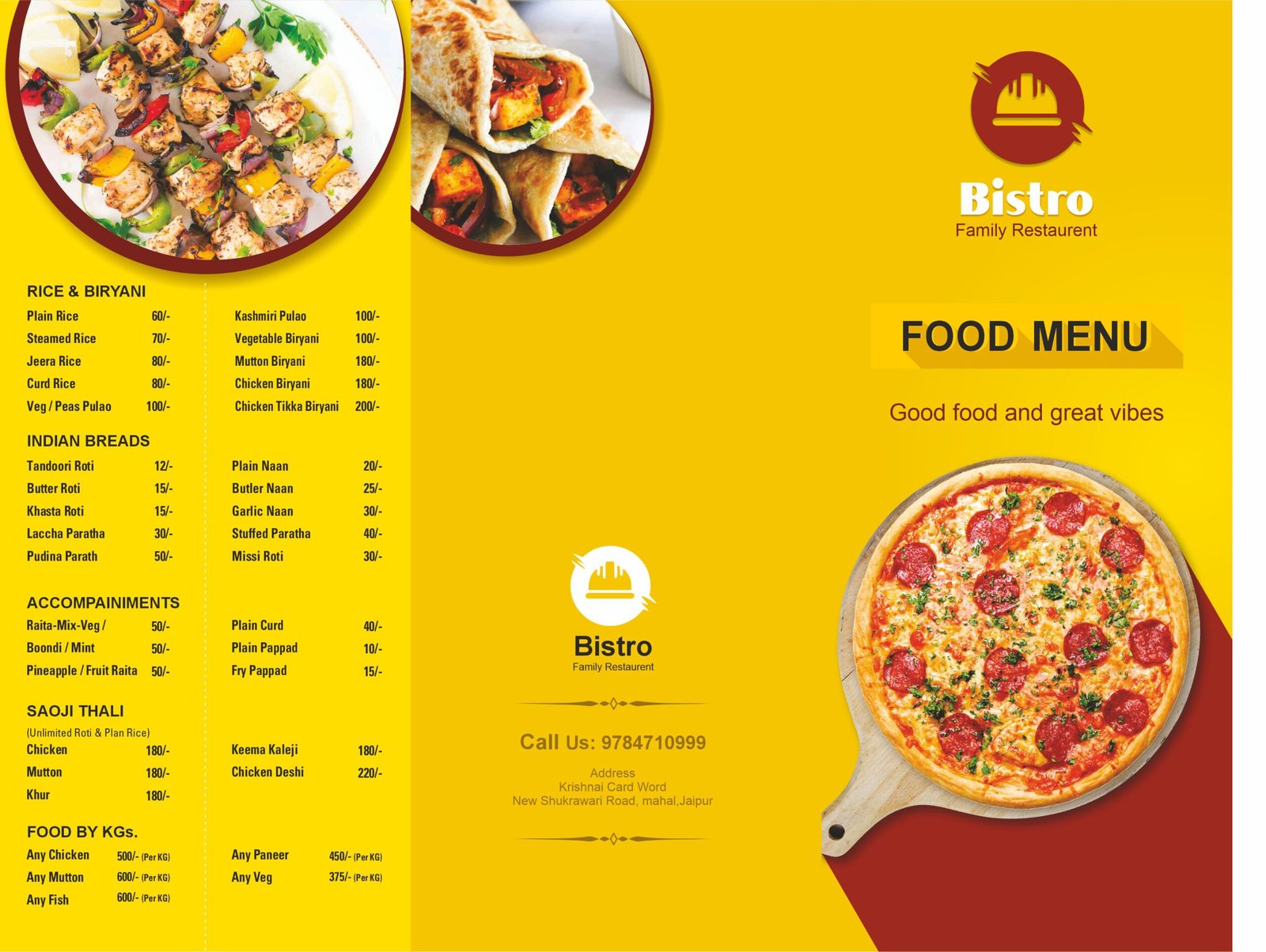 Luxury Restaurant Menu Card Design