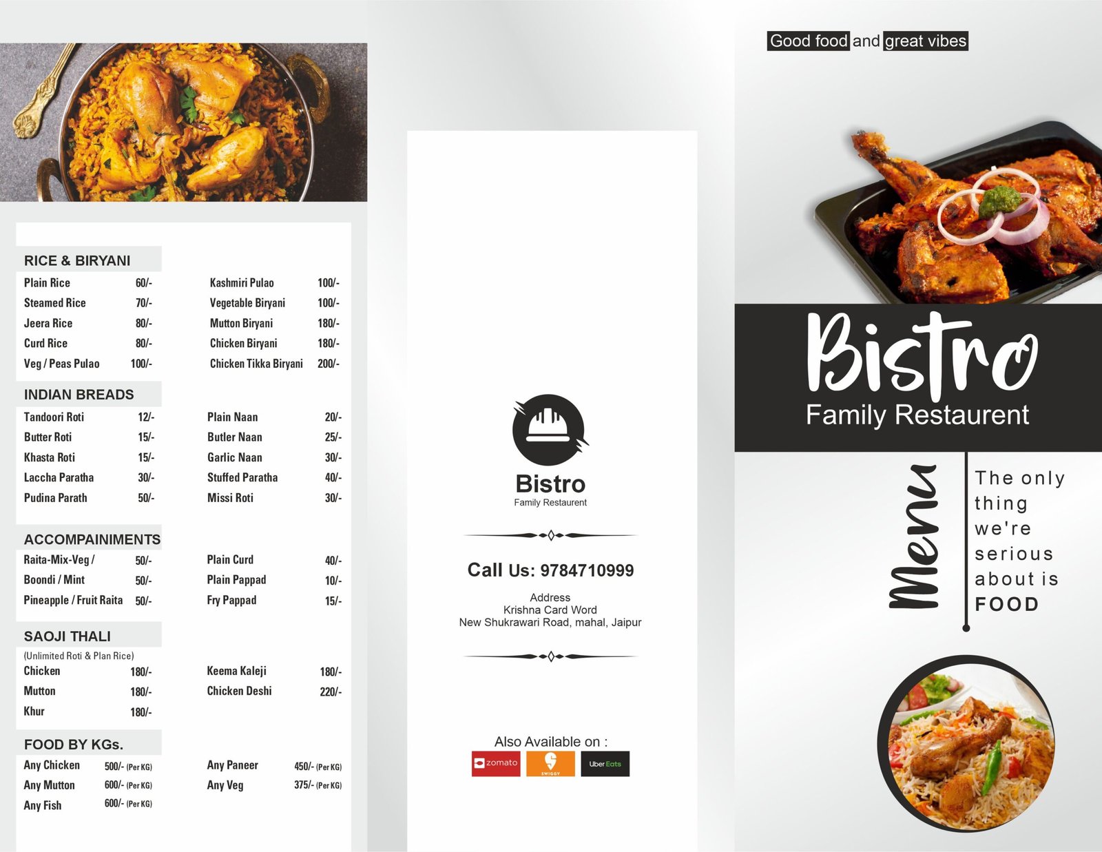 Luxury Restaurant Menu Card Design