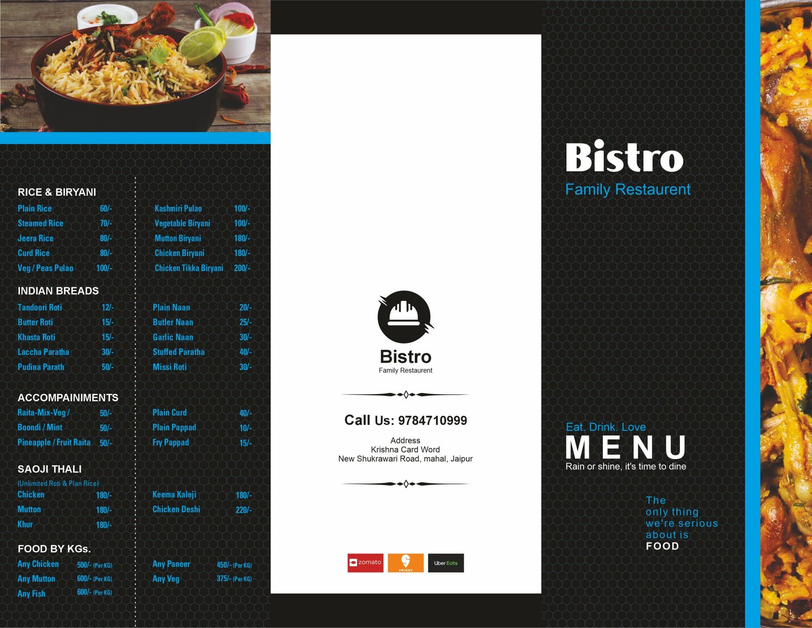 Luxury Restaurant Menu Card Design