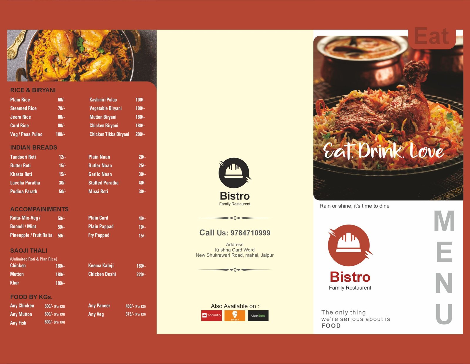 Luxury Restaurant Menu Card Design