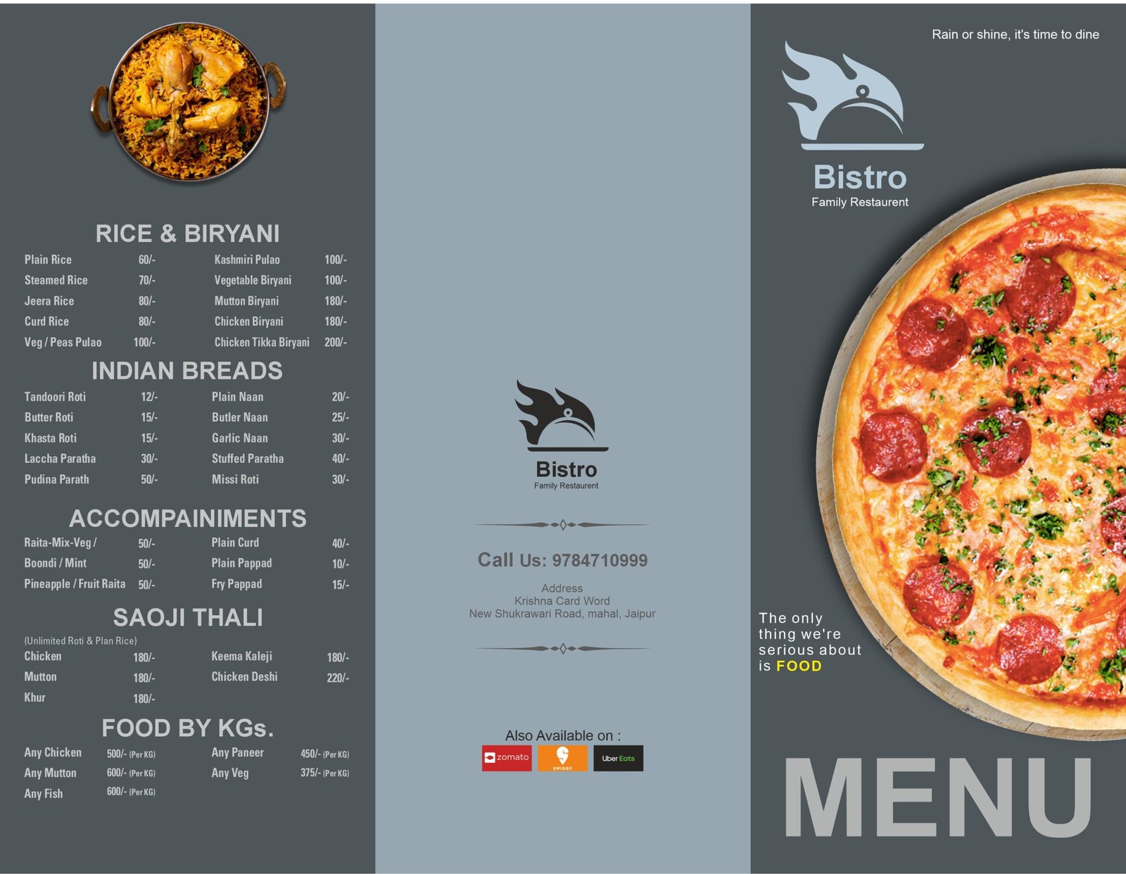 Luxury Restaurant Menu Card Design