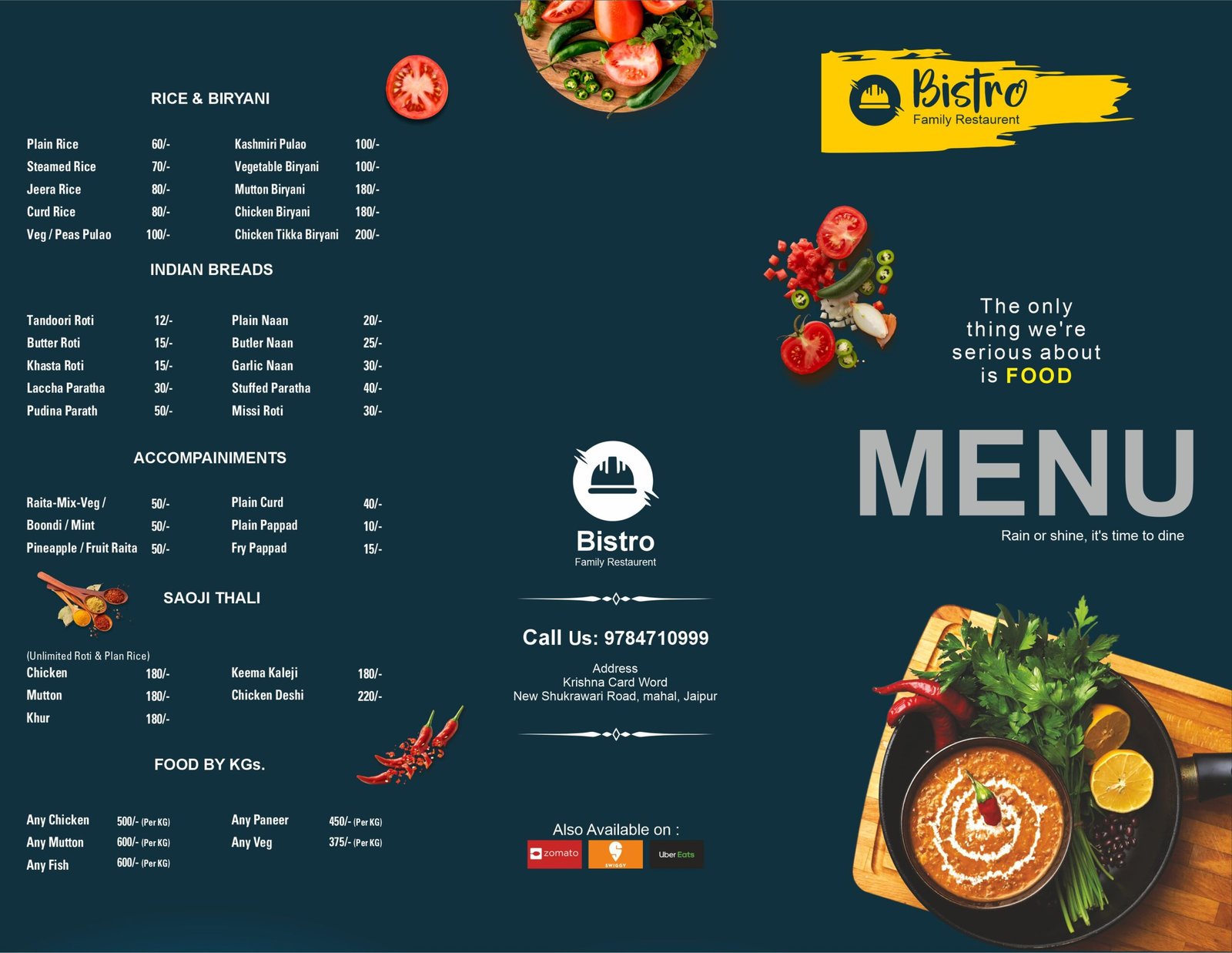 Luxury Restaurant Menu Card Design