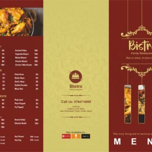 Luxury Restaurant Menu Card Design
