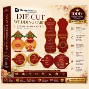 Exclusive Dei Cut Wedding Card Template Bundle Pack